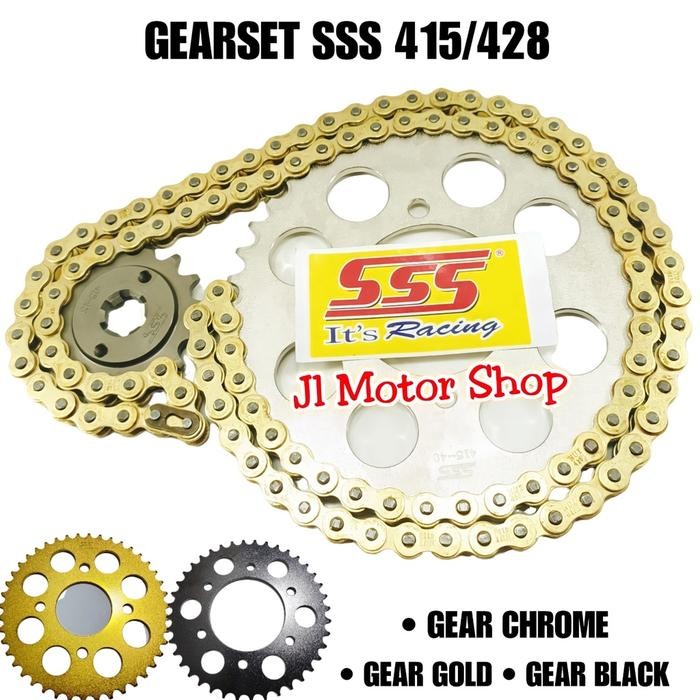 Gir Gear Set SSS Gearset Girset Sss 415 / 428 Supra X 110 Grand Honda 70 Lagenda Honda Win