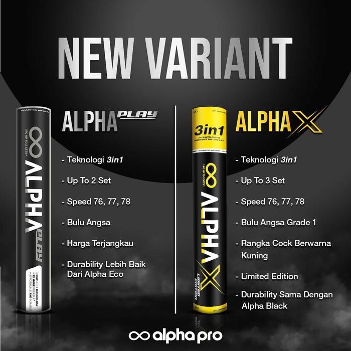 NEW SHUTTLECOCK ALPHA PLAY & ALPHA X 3 IN 1