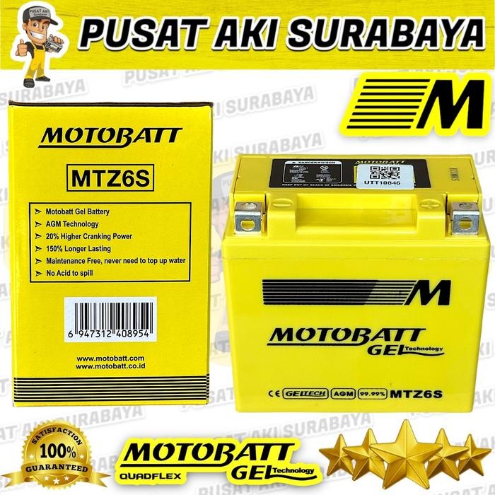 PUSAT AKI SURABAYA AKI KERING TERBAIK MTZ6S MOTOBATT GEL AKI VARIO 150 rans