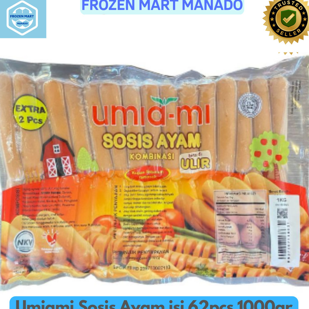 

Umiami Sosis Ayam isi 62pcs 1000gr - Frozen Mart Manado (Frozen Food Manado)
