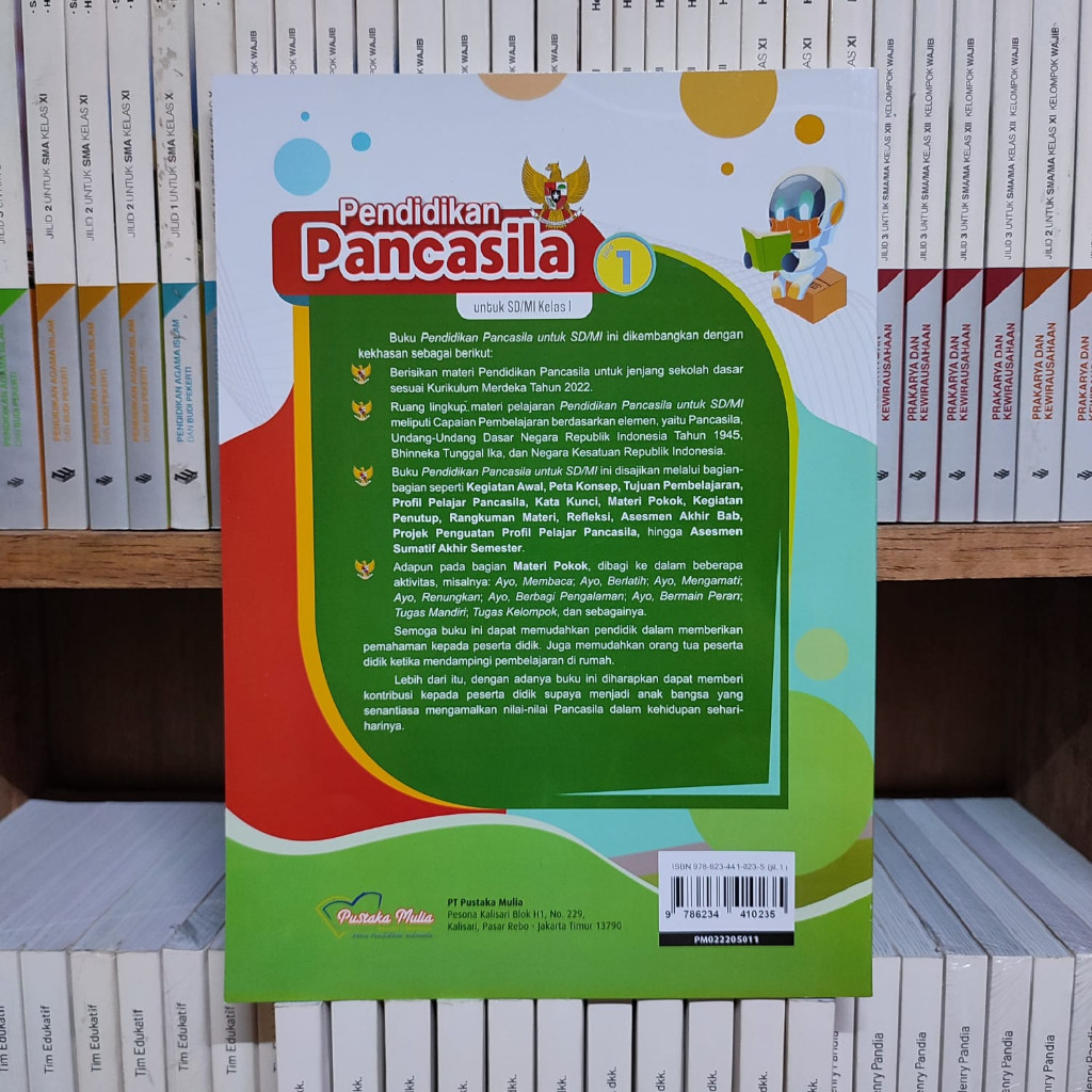 Buku Pendidikan Pancasila Kelas 1 SD Kurikulum Merdeka Pustaka Mulia