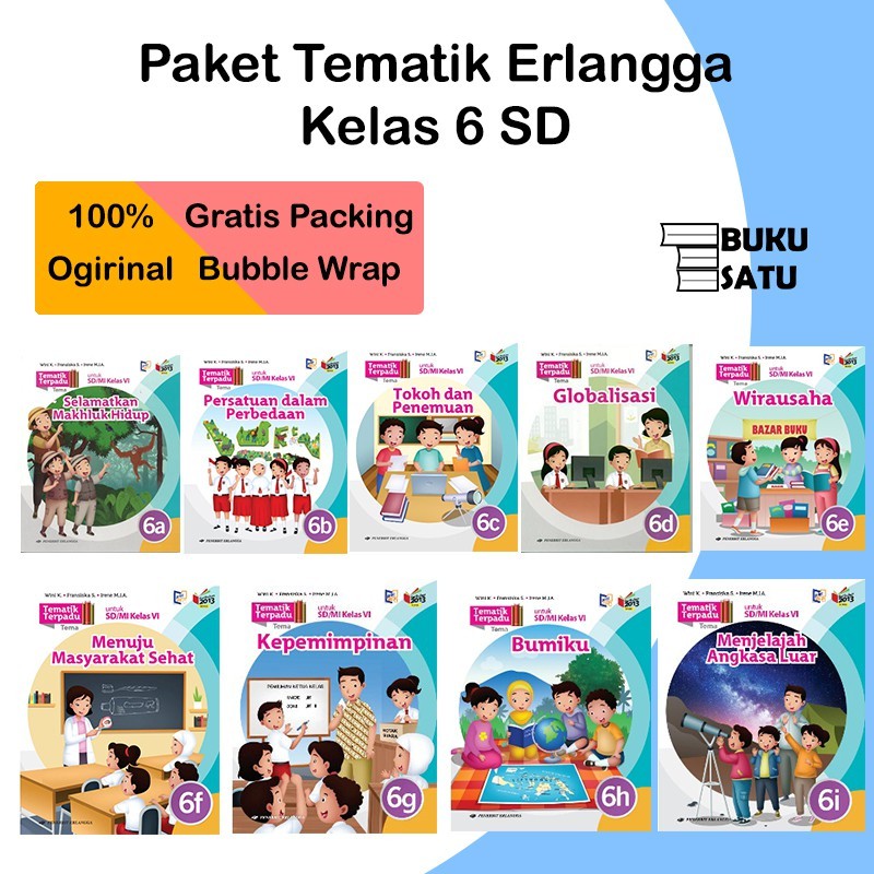 Buku Tematik Erlangga Kelas 6 Paket 1 Tahun 9 Buku 2013 Revisi