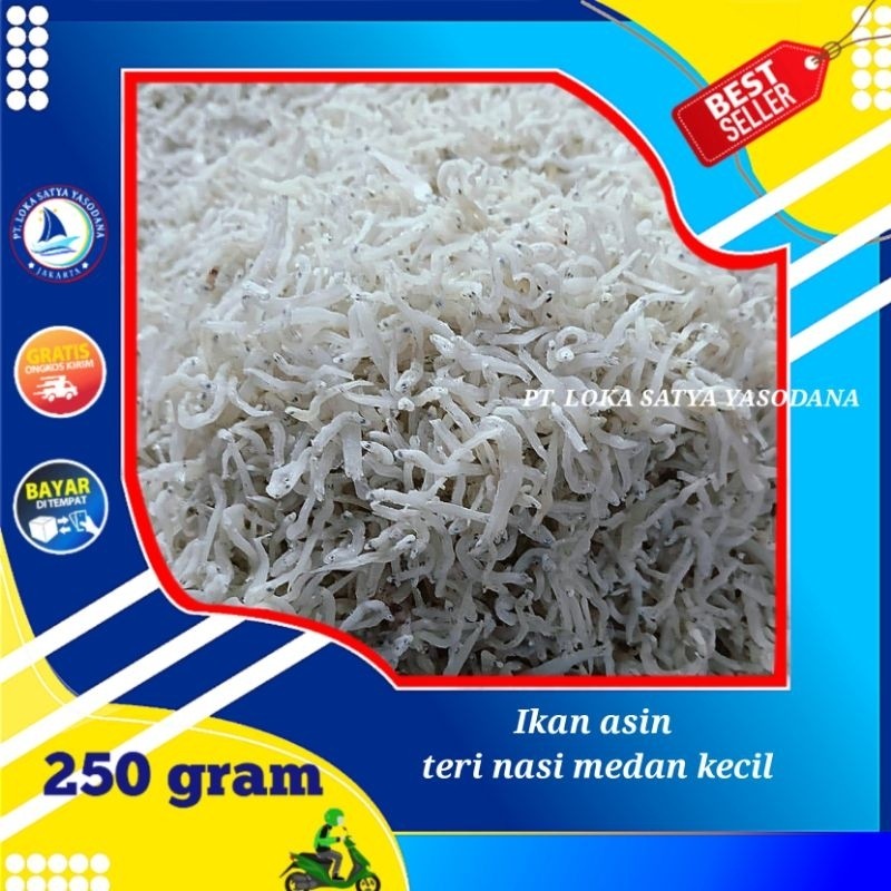 

Terlaris! Ikan Asin Teri Nasi Medan Size Kecil 250gram