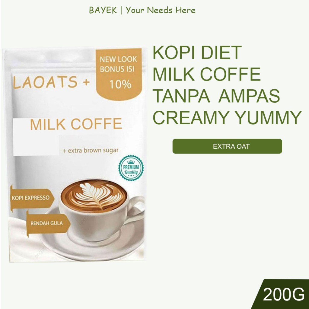 

PROMO Kopi Bubuk Murni Badan Penurun Berat Badan Susu Low Fat Rendah Lemak Minuman Badan Laoats