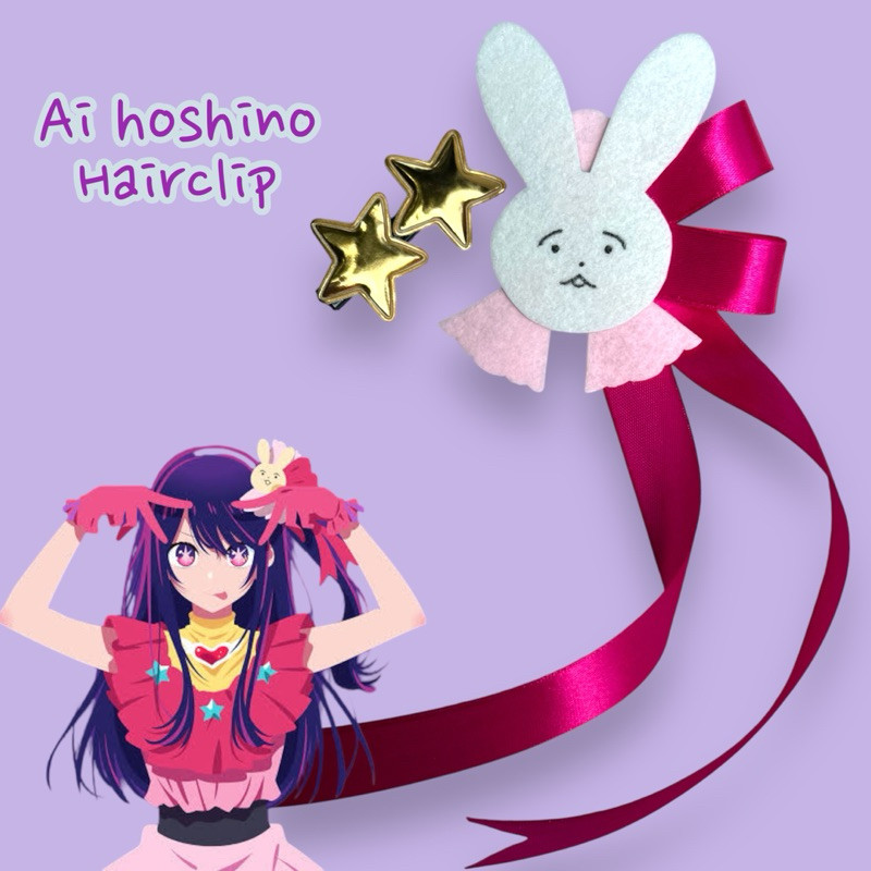 Jepit Ai Hoshino - Oshi no Ko Ai Hairclip Cosplay