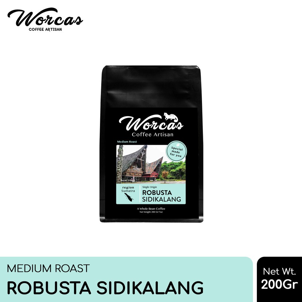 

PROMO WORCAS Kopi Robusta Sidikalang 200 Gram - Medium Roast