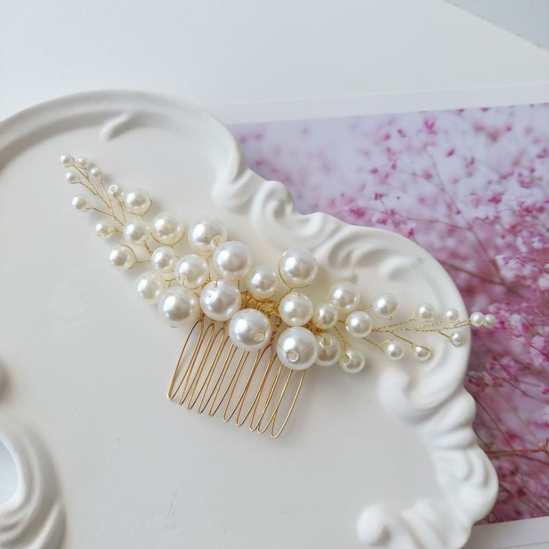 Sirkam Rambut Bridal Hairpin Hiasan Rambut Sanggul Sirkam Bunga