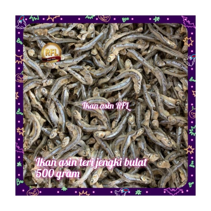 

Terlaris! ikan asin teri jengki bulat hitam vip gram