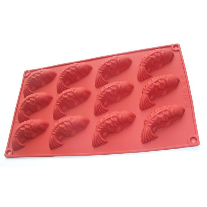 Cetakan Silikon Coklat Es Puding Silicone Ikan Mas Koi 12 Pcs