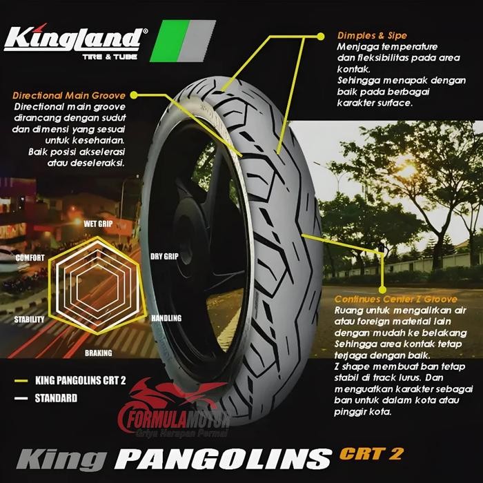 Ban Tubeless Kingland 90/90-14 - Ban Belakang Motor Beat Vario Ring 14