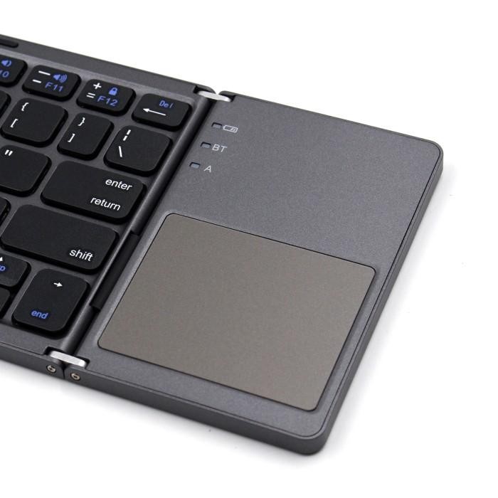 Keyboard Wireless Bluetooth Lipat Touchpad / Trackpad Portable