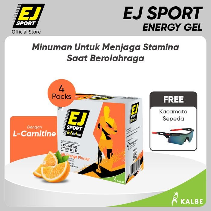 

Tjia Wu - Ej Sport Orange Energy Gel - Isi 4 Pack + - Jersey