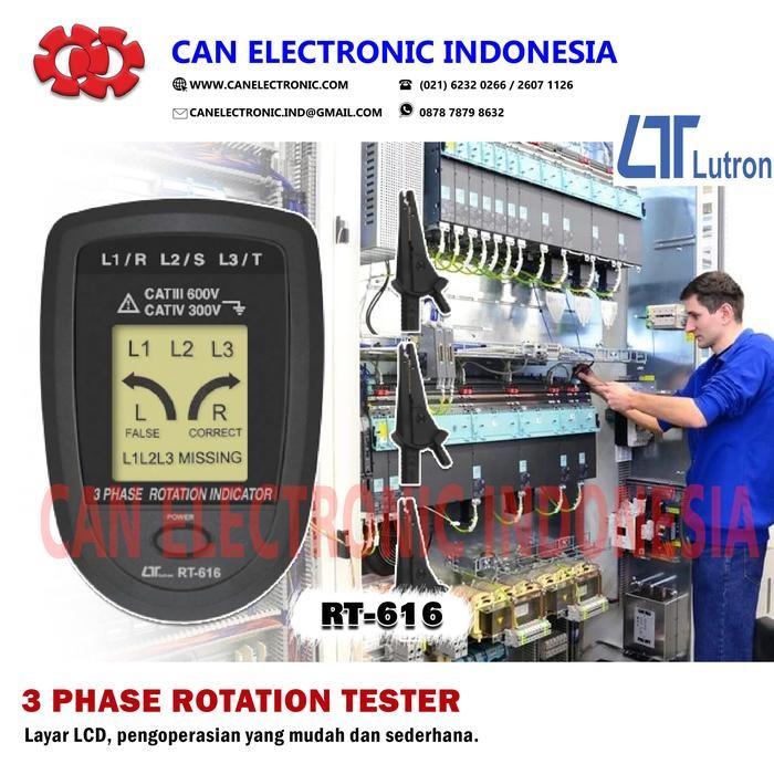 Rotation Tester merk Lutron RT-616 3 Phase