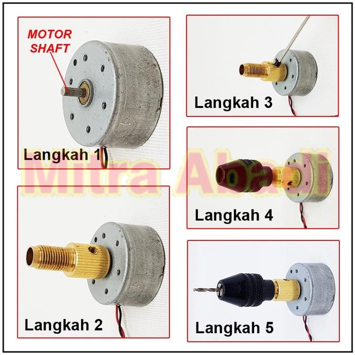 THREE JAWS MINI DRILL CHUCK SCREW M7 / M8 - KEPALA BOR KECIL MINI