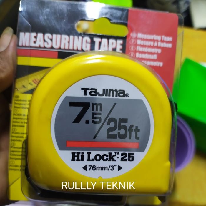 Measuring Tape Tajima 7.5M / Meteran Tajima 7.5M 25Ft