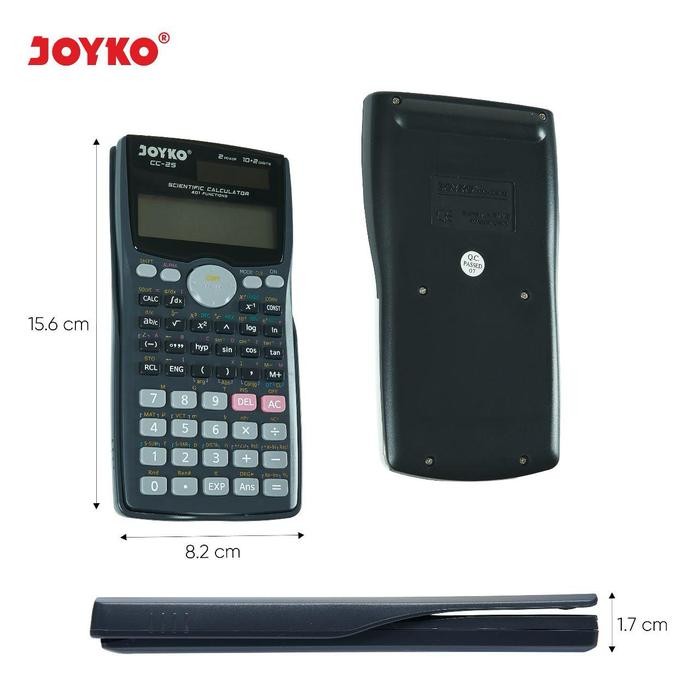 

Joyko Kalkulator Scientific Cc-25Co Hitam 10+2 Digit Big Display 2 Power 401 Fungsi Hitam 1Pcs