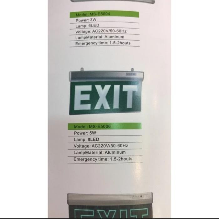 Lampu Emergency Exit / Lampu Petunjuk Exit