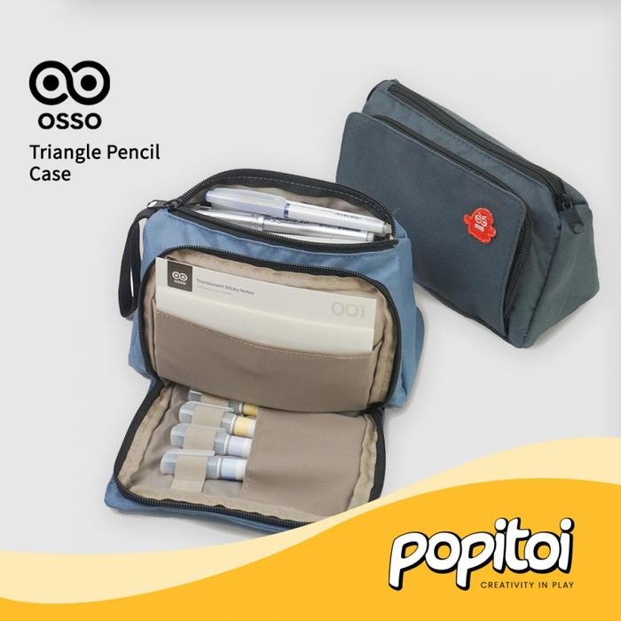 

OSSO TRIANGLE JUMBO PENCIL CASE KOTAK TEMPAT PENSIL