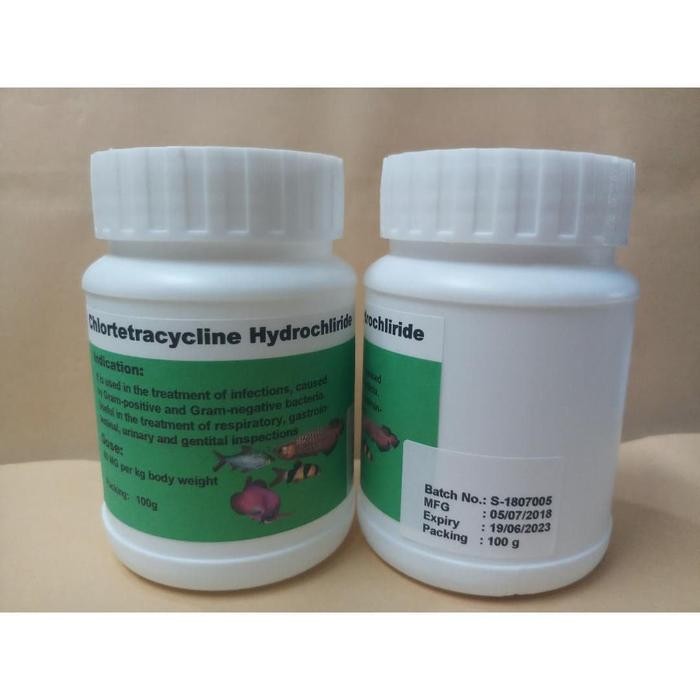 CHLORTETRACYCLINE HCL UNTUK IKAN/HEWAN/BINATANG TETRACYCLINE 100 GRAM