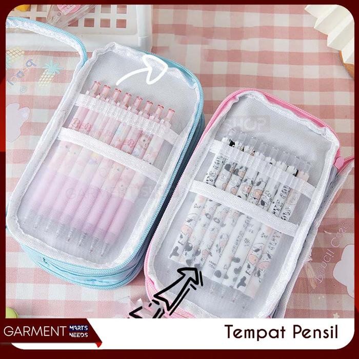 

TEMPAT PENSIL LUCU ANAK TRANSPARAN KOTAK PENCIL DOMPET BESAR KARAKTER