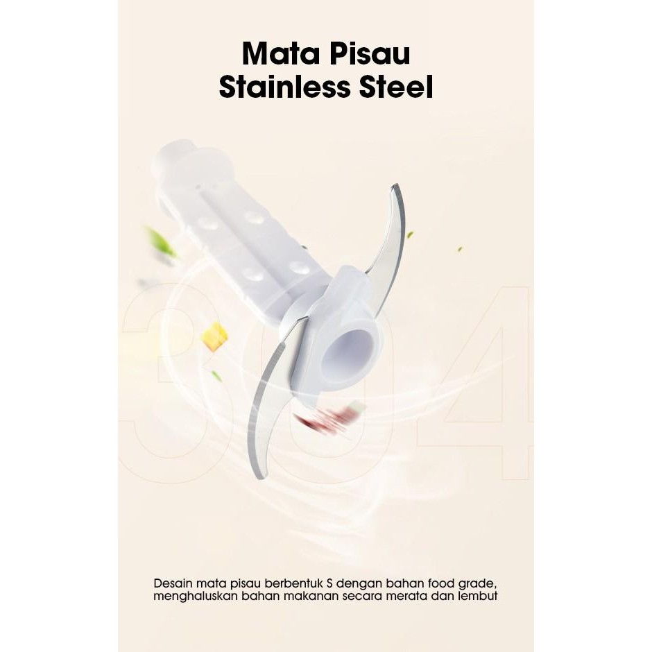 Samono Food Chopper Meat Grinder Blender Penggiling Daging Bumbu C180