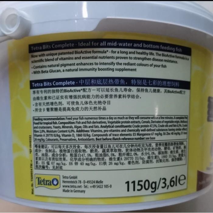 Tetra Bits Complete Bucket 1150gr 1.6L