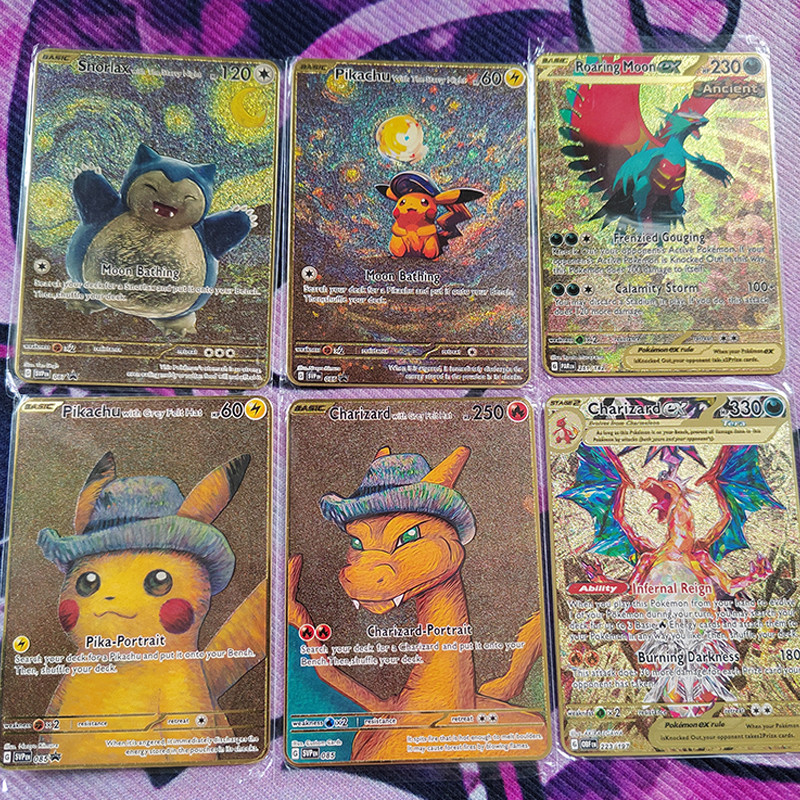 2025 Pokemon Cards Letters Metal Golden Eevee  arizard Pika u Shiny Iron Pokmon Gx Vmax Ex Mewtwo
