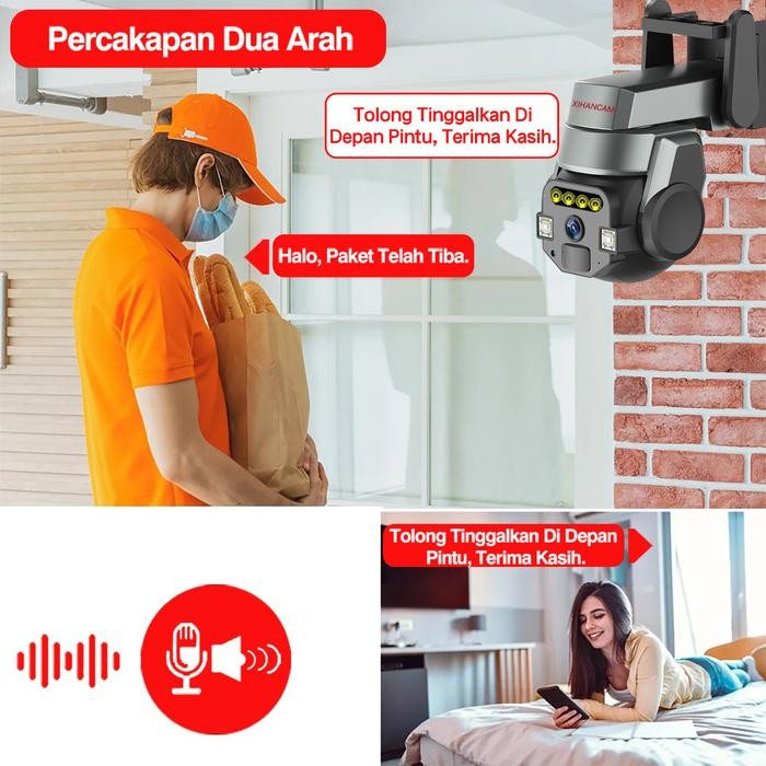 Terlaris Xihancam 5Mp Cctv Wifi Outdoor Waterproof Ip Kamera Cctv 360 Ptz Zoom Cctv Wifi Jarak Jauh