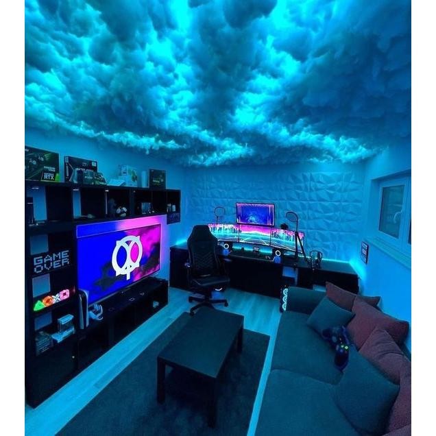 Fullset Led Awan Petir Dekorasi Kamar Gaming / Set Up Kamar Gaming / Led Guntur Petir / Led Cloud