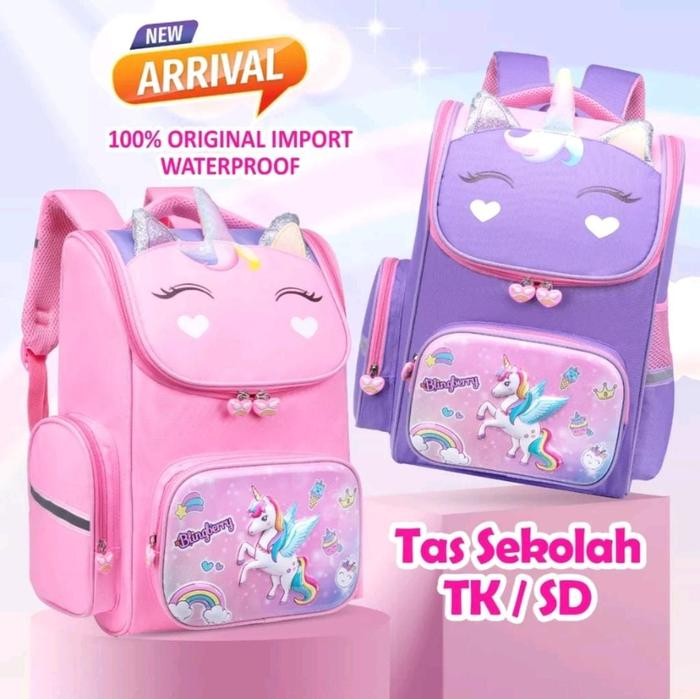 Tas Ransel Sekolah Unicorn Anak Sd Anak Tk Waterproof Tas Sekolah Anak Perempuan Tas Sekolah Unicorn