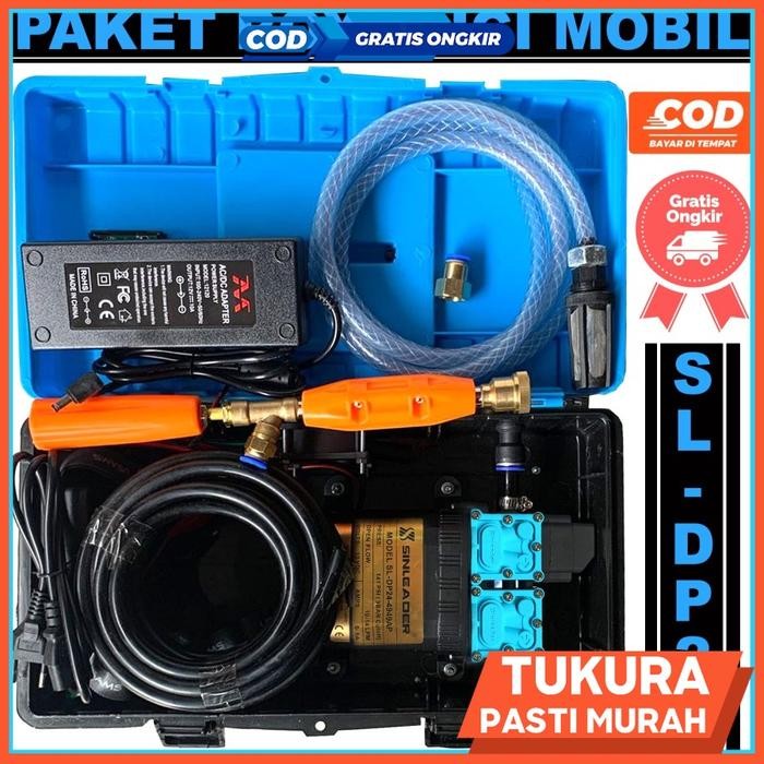 Paket Box cuci motor dan mobil dual pump sinleader Selang 10M Lengkap