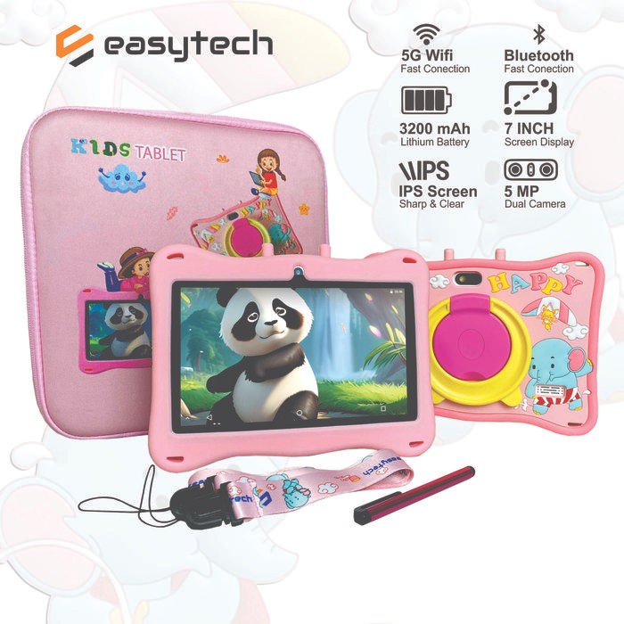 Tablet Edukasi Anak Easytech E-13 Dengan Kemasan Tas / Tablet Android Untuk Belajar Anak / Tablet
