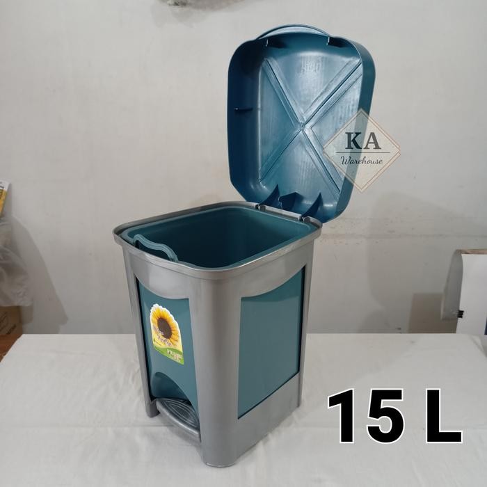 Tempat Sampah Injak 15 liter / Tempat Sampah Plastik 15 L / Dustbin