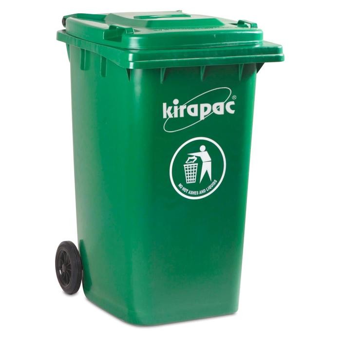 KIRAPAC Tempat Sampah / Dust Bin Besar + Roda 240 Liter KLX9240