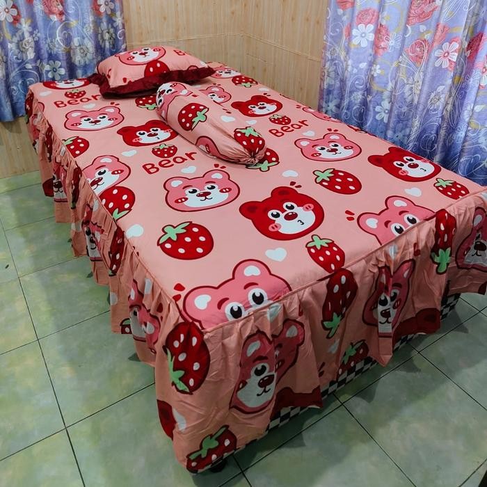 PREMIUM SPREI RUMBAI 120*200 KARAKTER/SPREI RUMBAI 120X200 KOTAK/SPREI RUMBAI 120X200 POLOS