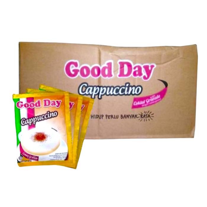 

[1 Karton] Good Day Cappuccino 25 Gram With Chocoa Granule isi 12 Renceng Coffee Susu Cokelat Instan