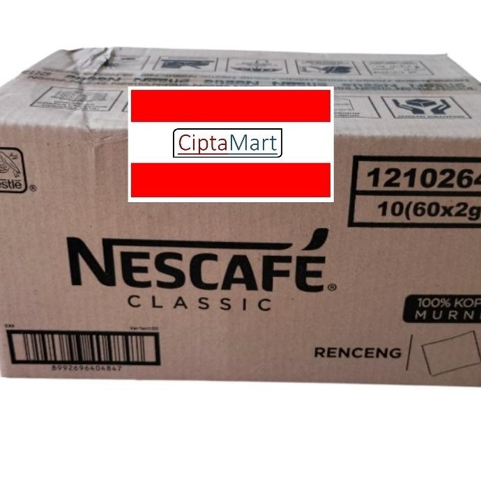 

Nescafe Classic Sachet Renceng 10 x 60 x 2 gram ( 1 dus )