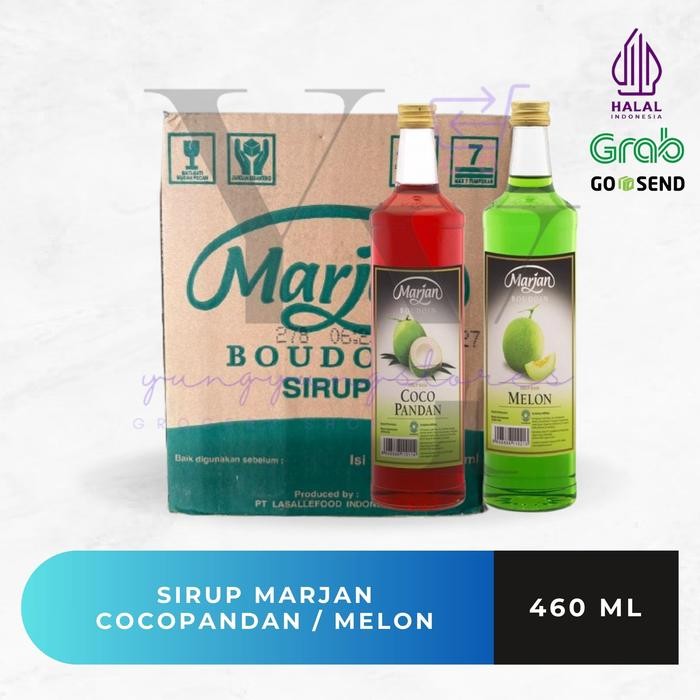 

1 Dus isi 12 Botol Sirup Marjan Boudoin Cocopandan & Melon 460 ml