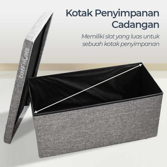 Sofa Kotak Kayu Taffhome Tempat Penyimpanan Barang Lipat Foldable Storage