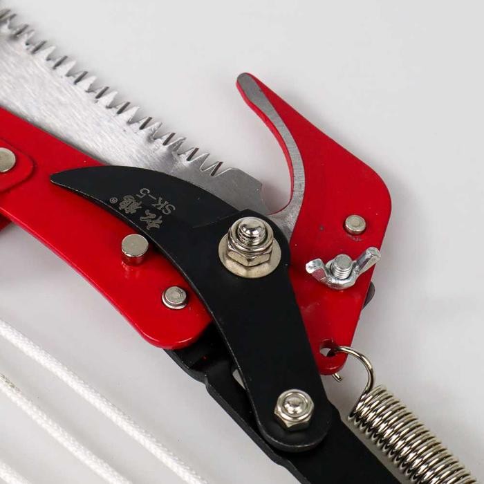 Gergaji Galah Alat Pemotong Ranting Dahan Kayu Pohon Tinggi Tali Ikat