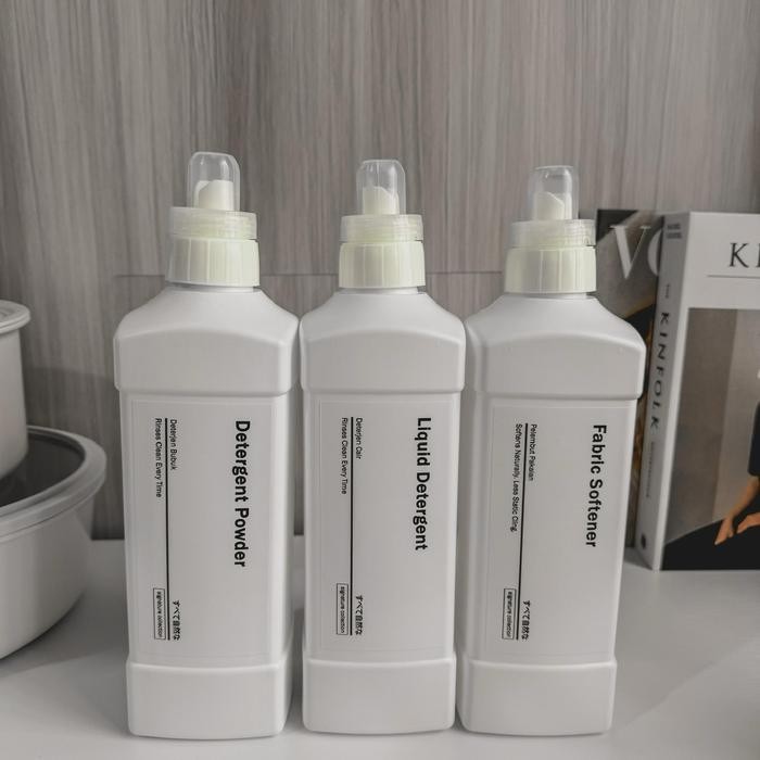 PREMIUM NON PUMP Botol Kosong Refill 1000ml Tempat Sabun Cuci Piring Pel Pewangi Botol 1Liter Tebal