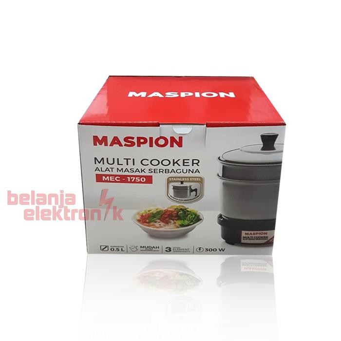 Maspion Multi Elektrik Cooker Mec 1750 Panci Listrik 0.5 Liter