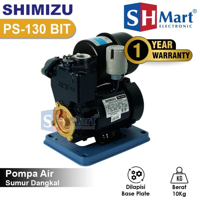 POMPA AIR SHIMIZU PS130BIT PS-130 BIT DANGKAL OTOMATIS 125WATT (MEDAN)