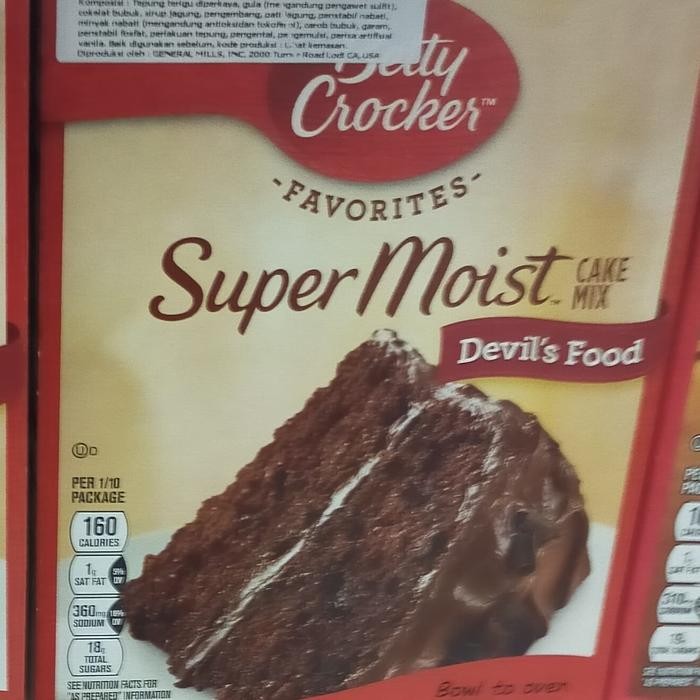 

SALE !!! BETTY CROCKER SUPER MOIST DEVILS FOOD 432GR READYY