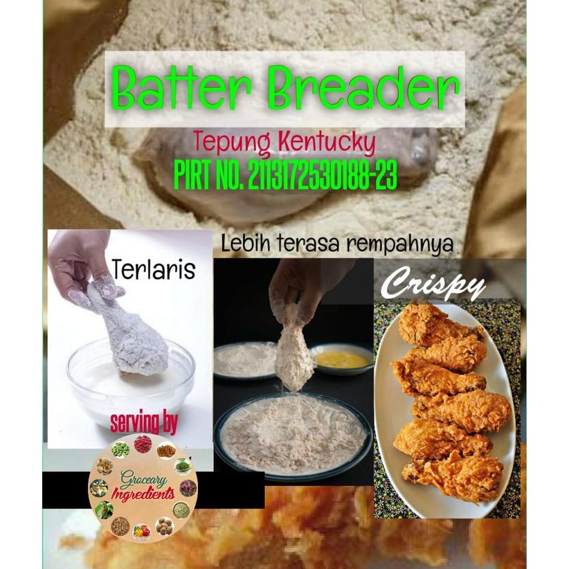

SALE !!! BATTER BREADER 5KG / TEPUNG KENTUCKY /TEPUNG FRIED CHICKEN 5KG READYY