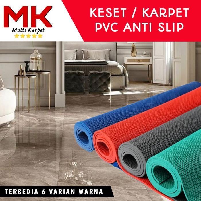 Keset Kaet PVC Anti Slip Meteran - Jaring