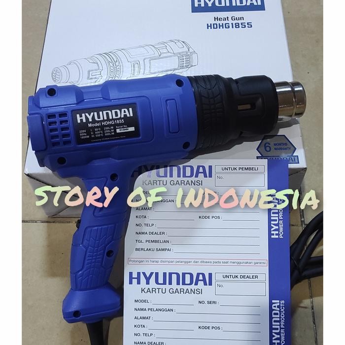 Bagus Heat Gun / Hot Gun / Alat Pemanas Plastik Listrik Hdhg 1855 Hyundai