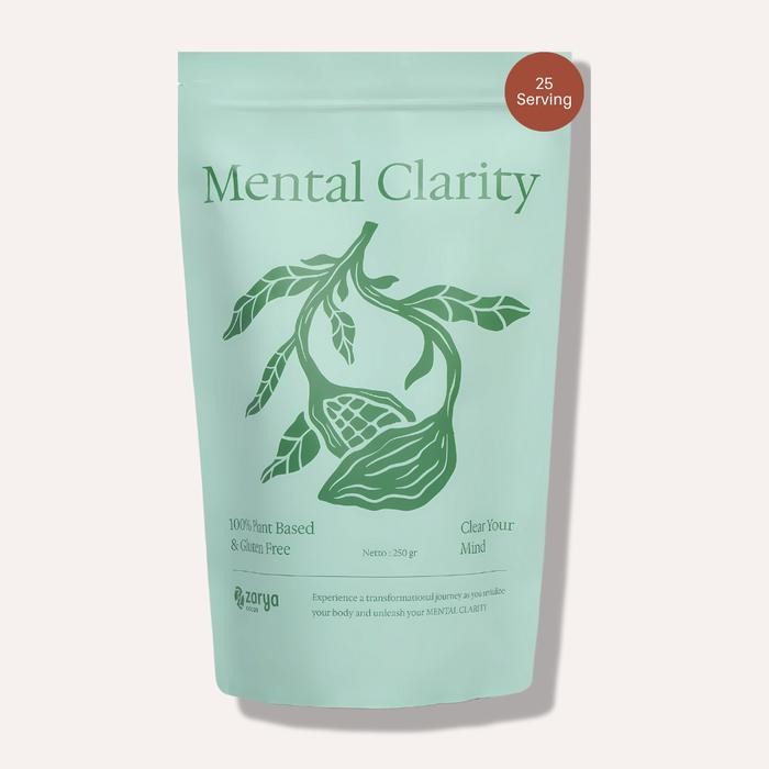 Zarya Cacao Super Powder Mental Clarity Cacao Powder Blend with Lion's Mane, Bacopa Monnieri, Ginkgo