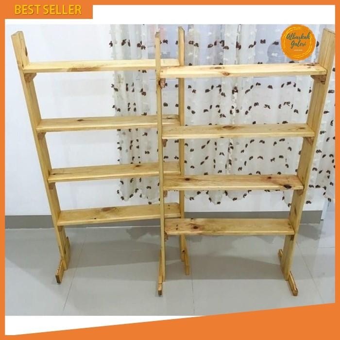 Rak Sepatu Rak Cupang 4 Susun Kayu Papan jati Belanda