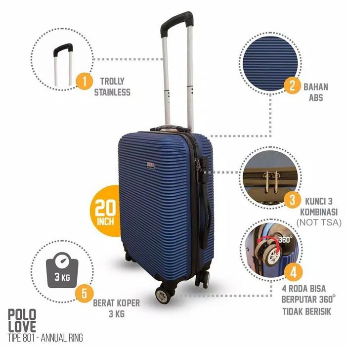 Tas Koper Fiber Polo Love 20 inch
